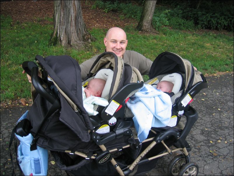 Finally a full load in the twin stroller